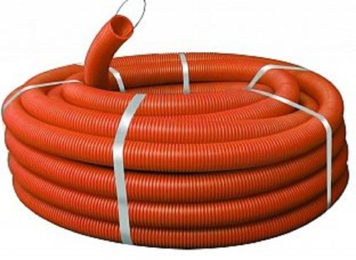 Гофра ПНД IEK Д=16 тяжелая с протяжкой оранжевый (100м) картинка